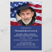 Budget Patriotic Celebration Of Life Flag Invite (Front)
