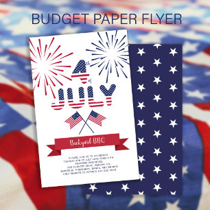 Budget patriotic Independence Day party invitation Flyer