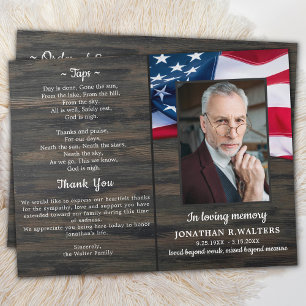 Budget Patriotic Order Of Service Memorial Program