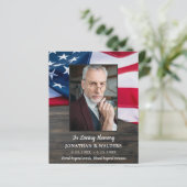 Budget Patriotic Veteran Celebration Of Life Invit (Standing Front)