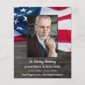 Budget Patriotic Veteran Celebration Of Life Invit (Front)