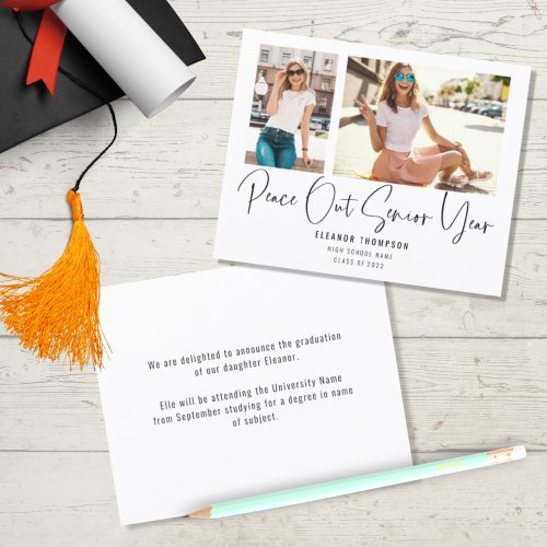 Budget Peace Out 2 Photos Grad Announcement