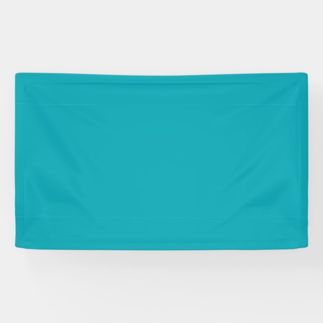 BUDGET Peacock Blue Teal Monochrome Wedding Banner (Horizontal)