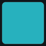 BUDGET Peacock Blue Teal Monochrome Wedding Square Sticker<br><div class="desc">View the full collection</div>