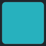 BUDGET Peacock Blue Teal Monochrome Wedding Square Sticker<br><div class="desc">View the full collection</div>