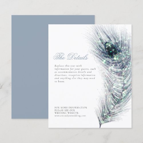 BUDGET Peacock Feather Wedding Details Enclosure