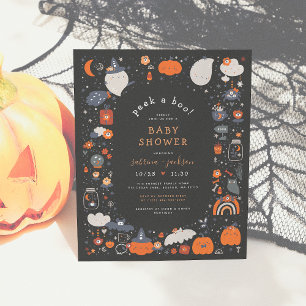 Budget Peak A Boo Cute Black Halloween Baby Shower