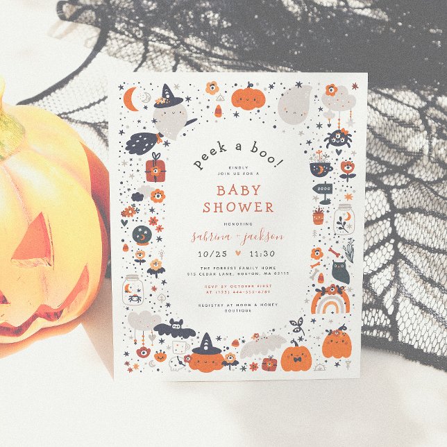 Budget Peak A Boo Halloween Orange Baby Shower (Creator Uploaded)