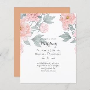 BUDGET PEONIES Pink Sage Peach Wedding