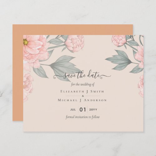 BUDGET  PEONIES Pink Sage Peach Wedding