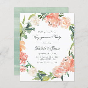 Budget Peony Eucalyptus Greenery Engagement Party