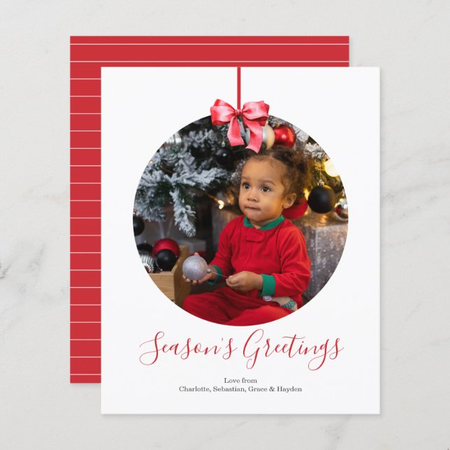BUDGET Personalized Christmas Bauble Photo Frame (Front/Back)