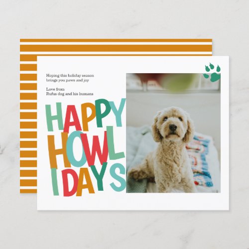 BUDGET Personalized Happy Howlidays Dog Christmas