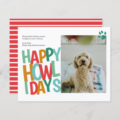 BUDGET Personalized Happy Howlidays Dog Christmas