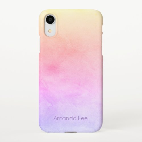 Budget Personalized Intense Rainbow Blend Ombre iPhone XR Case