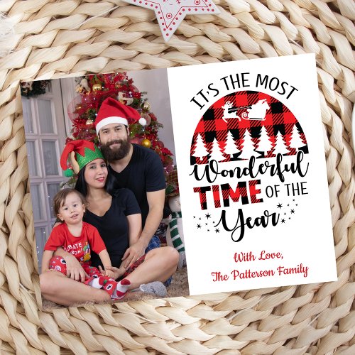 Budget Personalized Name Christmas Photo Card