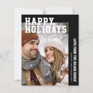 Budget Personalized Photo and Text Christmas Card