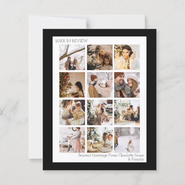 Budget Personalized Photo and Text Christmas Card (Front)