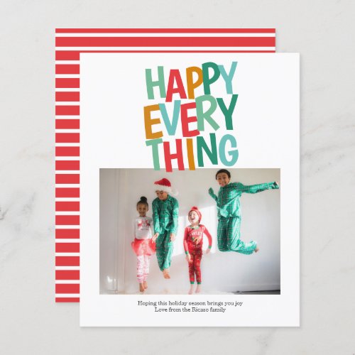 Budget Personalized Photo Christmas Card