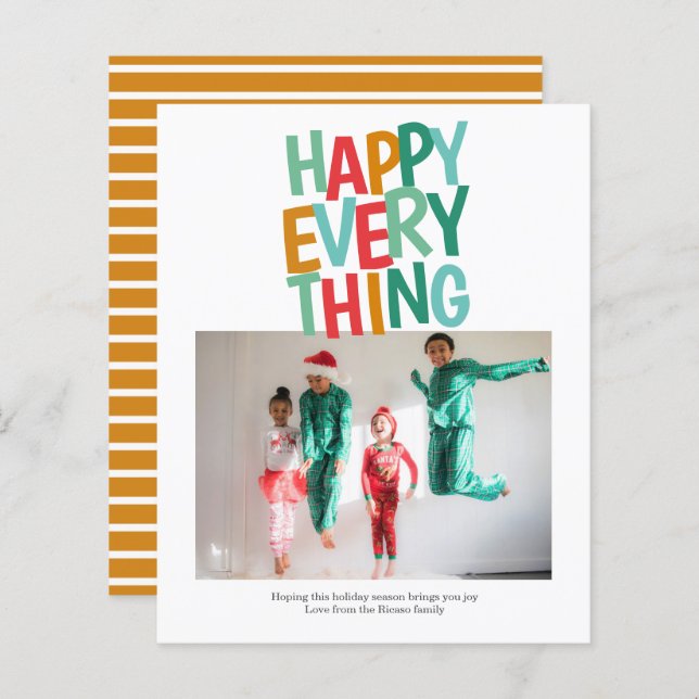 Budget Personalized Photo Christmas Card (Front/Back)