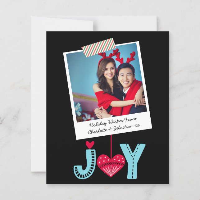Budget Personalized Photo Christmas Card (Front)