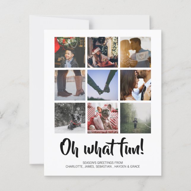Budget Personalized Photo Oh What Fun Card (Front)