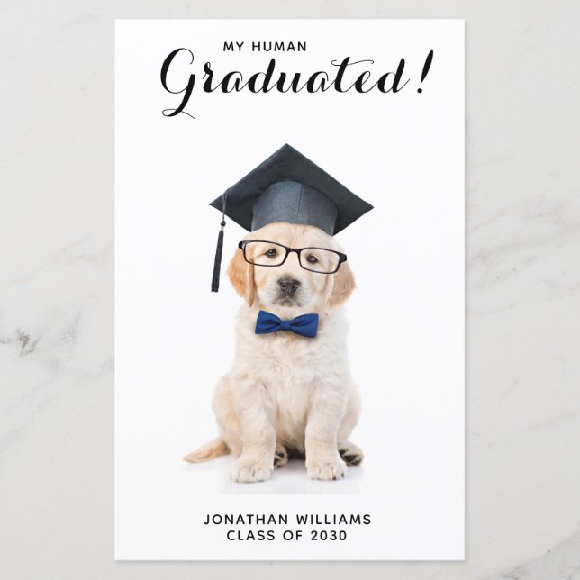 Budget Personalized Puppy Dog Graduate Graduation (Front)