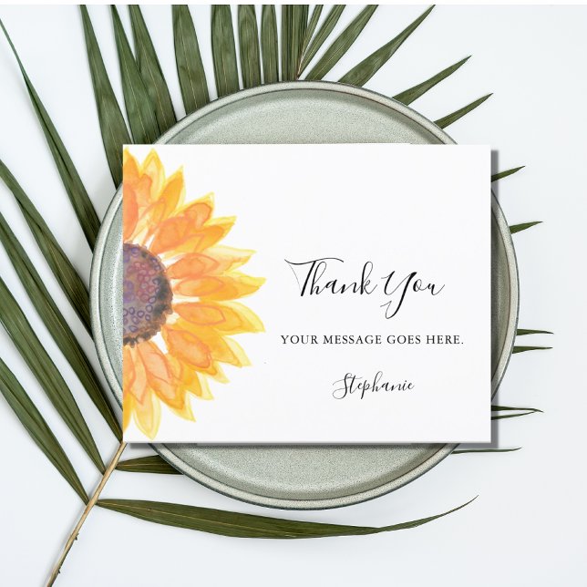 Budget Personalized Sunflower Thank You Card (Creator Uploaded)
