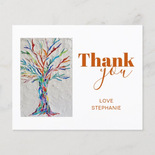 Budget Personalized Tree of Life Thank You Card