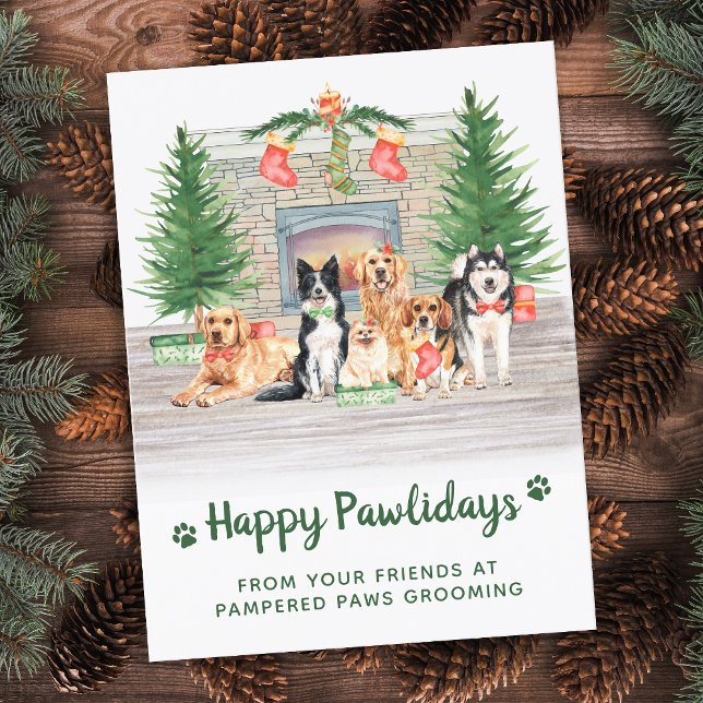 Budget Pet Business Dog Lover Christmas Postcard (Creator Uploaded)
