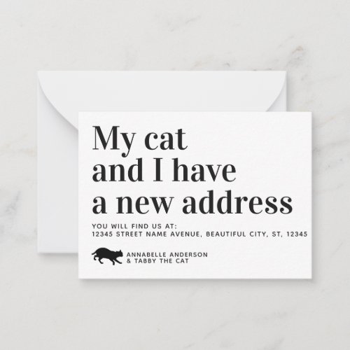 Budget Pet Cat We Moved Moving Announcement Card