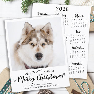 Budget Pet Photo 2026 Calendar Dog Christmas Card