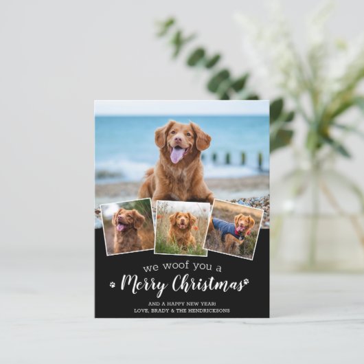 Budget Pet Photo Dog Merry Christmas 2025 Calendar (Standing Front)