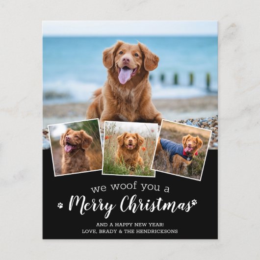 Budget Pet Photo Dog Merry Christmas 2025 Calendar (Front)
