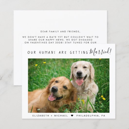 Budget Pet Photo Engagement Announcement (Front/Back)