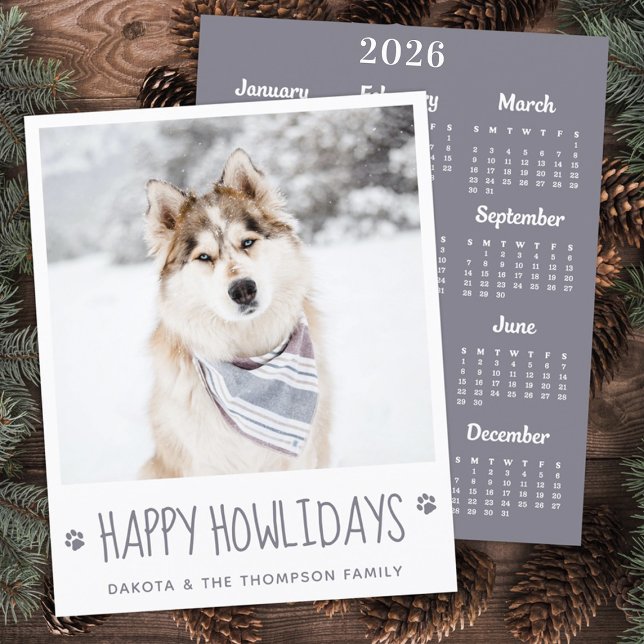 Budget Pet Photo Happy Holidays Dog 2026 Calendar (Creator Uploaded)