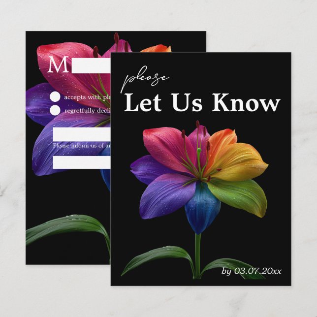 🌈 Budget Petals & Pride: DJ Edition RSVP Card (Front/Back)