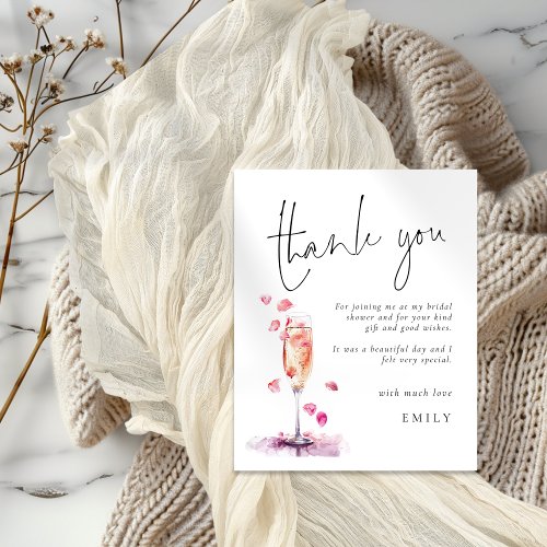 Budget Petals Prosecco Bridal Shower Thank You