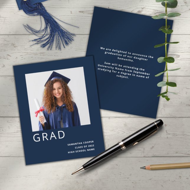 Budget Photo 2022 Graduation Navy Announcement (Creator Uploaded)