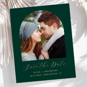 Budget Photo Arch Emerald Green Gold Save the Date