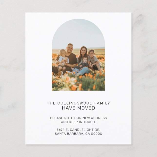 Budget Photo Arch We've Moved Paper Sheet (Front)