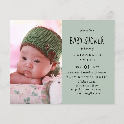 BUDGET Photo Baby Shower Announcement Thank You