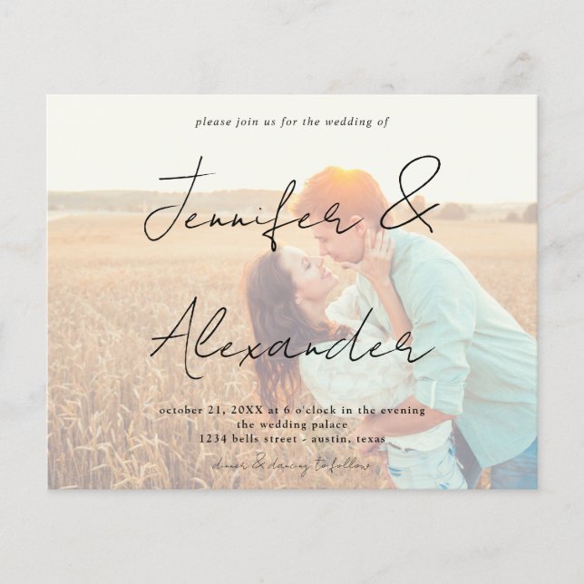Budget Photo Big Names Horizontal Photo Wedding V2 Flyer (Front)