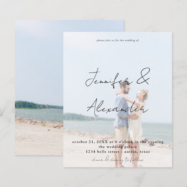 Budget Photo Big Names Vertical Photo Wedding V2 (Front/Back)