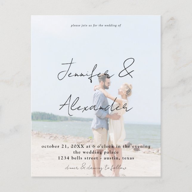 Budget Photo Big Names Vertical Photo Wedding V2 Flyer (Front)