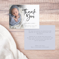 Budget Photo Boy Thank You Birth Annnouncement