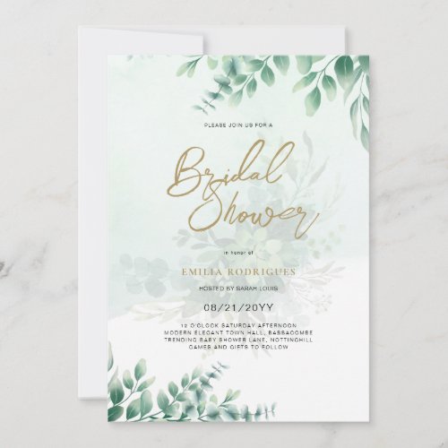 Budget Photo Bridal Shower Invitation Rustic Leaf