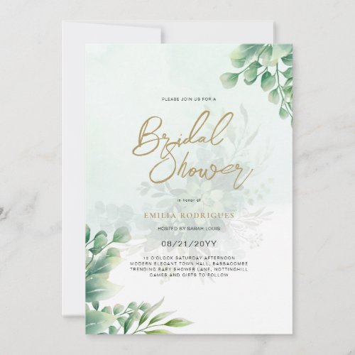 Budget Photo Bridal Shower Invitation Rustic Leaf