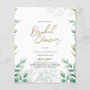 Budget Photo Bridal Shower Invitation Rustic Leaf Flyer