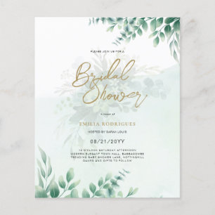 Budget Photo Bridal Shower Invitation Rustic Leaf Flyer